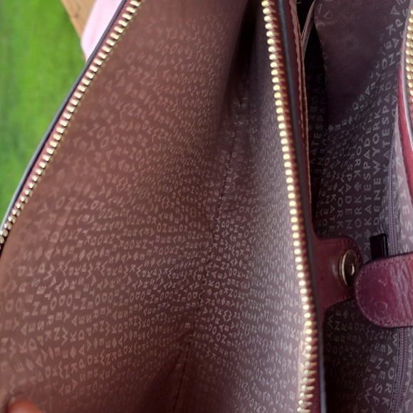 Kate Spade Bristol Drive Ostrich Cherrywood bag 2 Way Bag - Picture 7 of 15